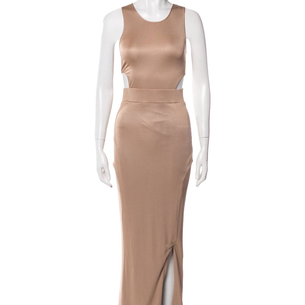 NWT bronze Jonathan Simkhai long dress (XS)